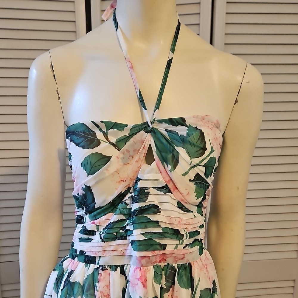 Floral Halter Maxi Dress